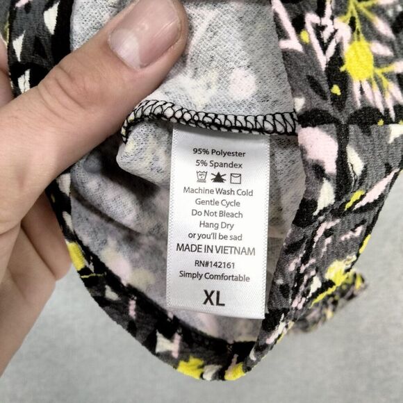 Lularoe NEW! Cassie Skirt Womens Size XL Black Gray Yellow Geometric Pull On - Picture 11 of 13